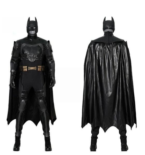 Batman Cosplay Costume Movie-Accurate Suit with Helmet and Cape Set.