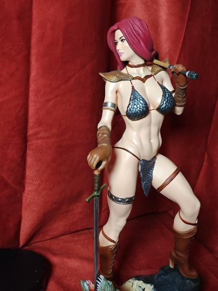 Professionally Painted Red Sonja Statue 1/4 Sexy Statue Actual Pictures