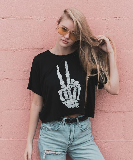 Fan wearing a t-shirt they designed themselves