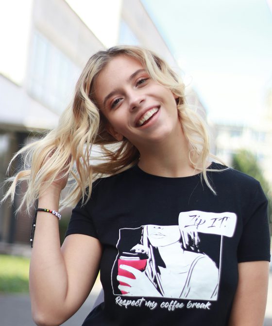Fan wearing a t-shirt they designed themselves